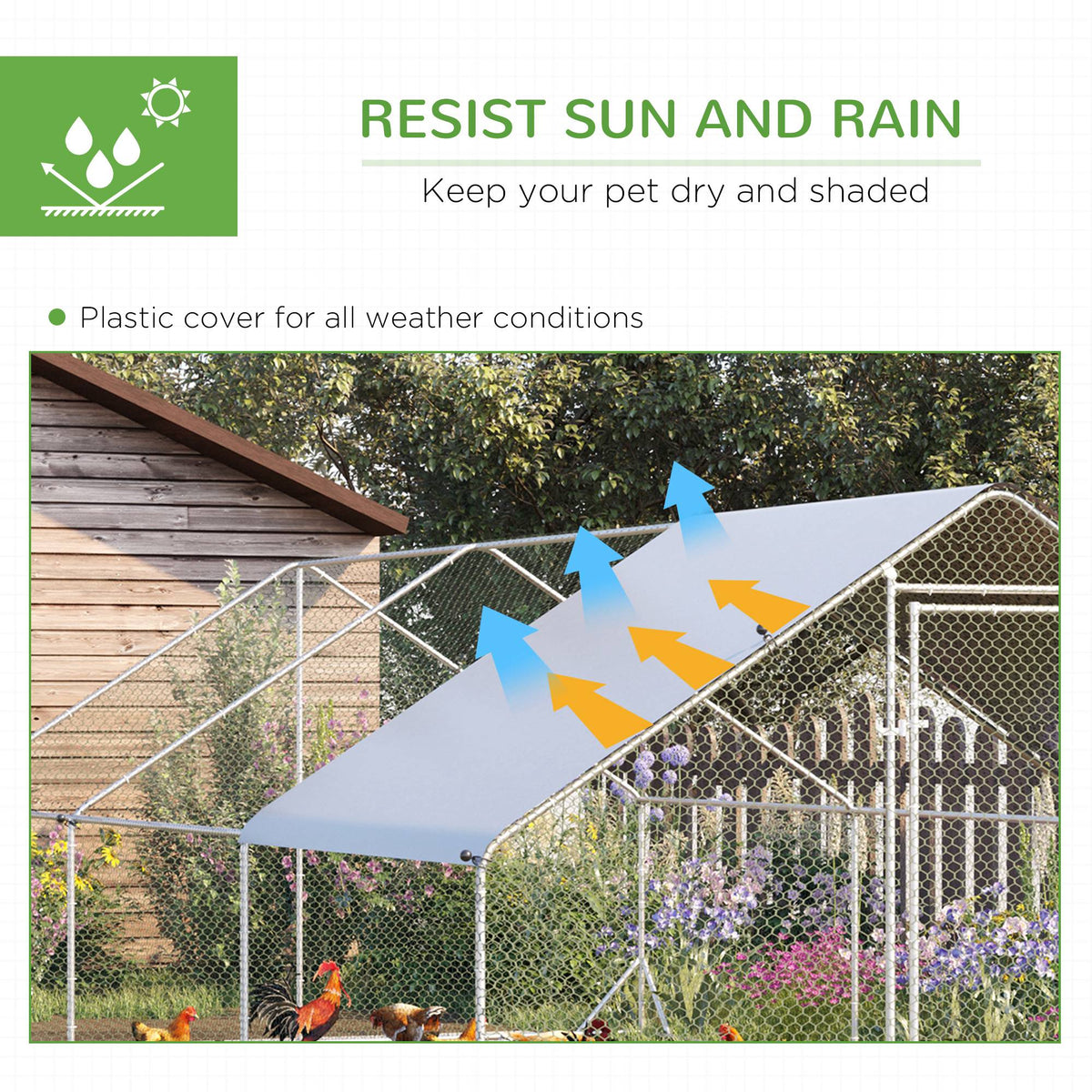 Chicken Coop Cage for Outdoor Poultry with Lockable Door – view 9