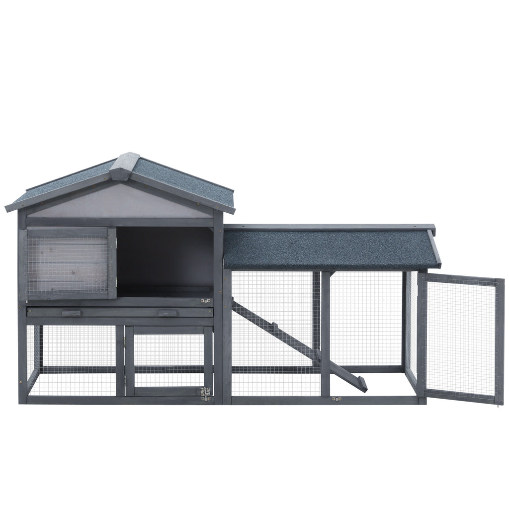 Large Rabbit Hutch with Run for Indoor and Outdoor Use – view 8