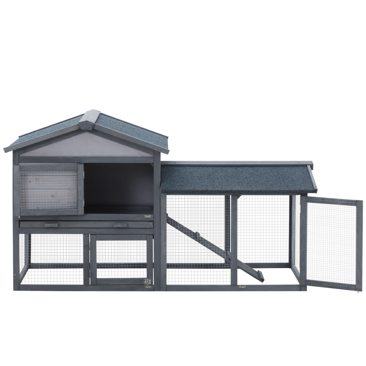Large Rabbit Hutch with Run for Indoor and Outdoor Use – view 8