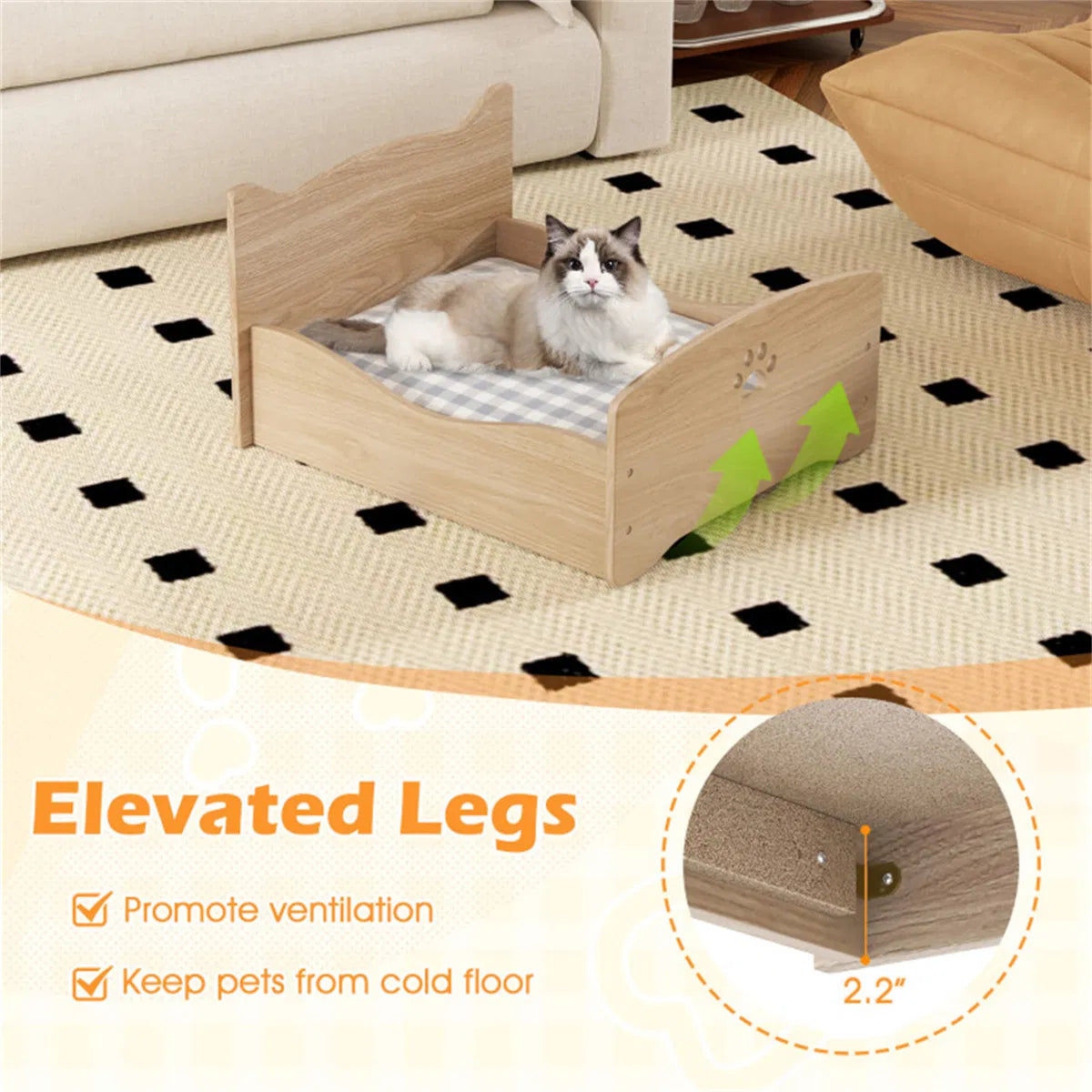 Elevated Pet Bed Frame 21" x 18" x 20 – view 8