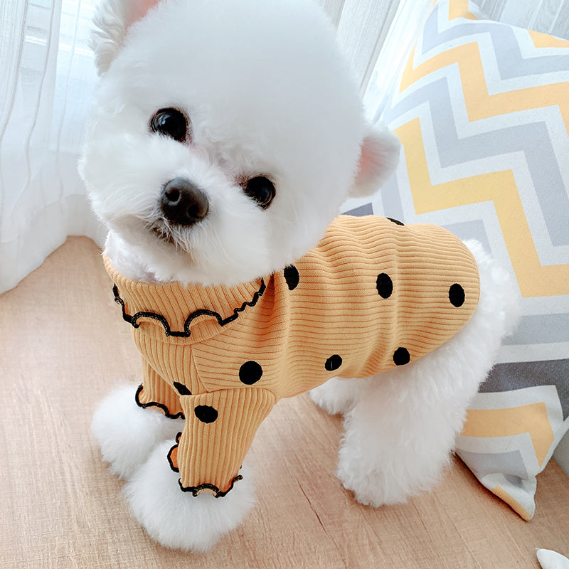 Polka Dot Turtleneck Dog Shirt – view 7