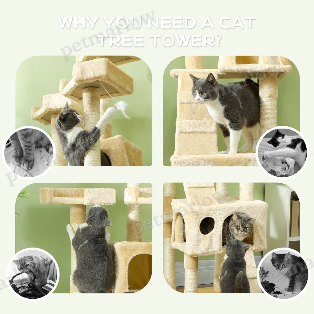 68-inch Multi-Level Cat Scratching Tree – view 5