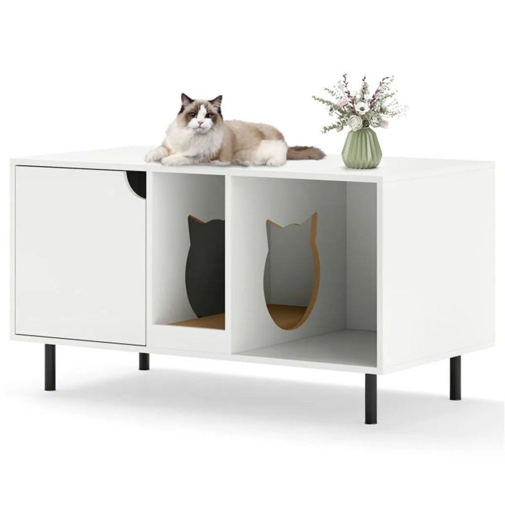 Cat Litter Box Enclosure with Double-Room Design – view 7
