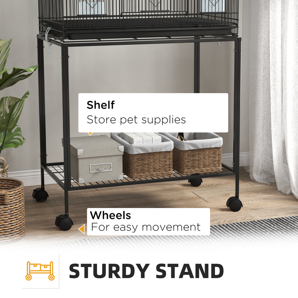Double Stackable Bird Cage on Wheels for Canaries and Small Birds – view 8