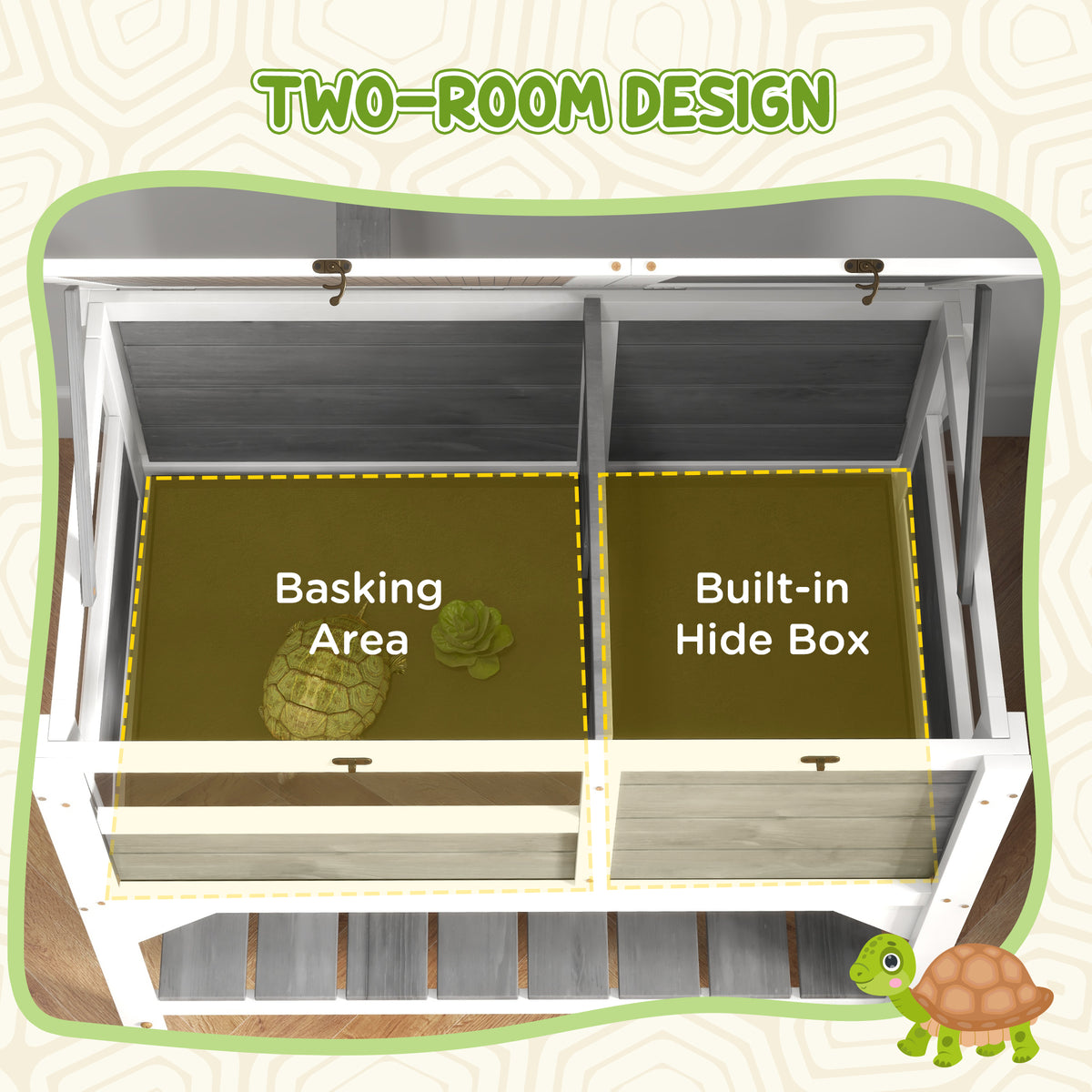 Tortoise Habitat with Shelf Storage for Indoor Use – view 9