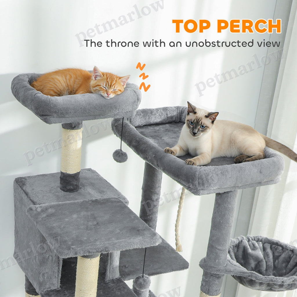69" Multi-Level Cat Tree with Condos and Hammocks – view 6