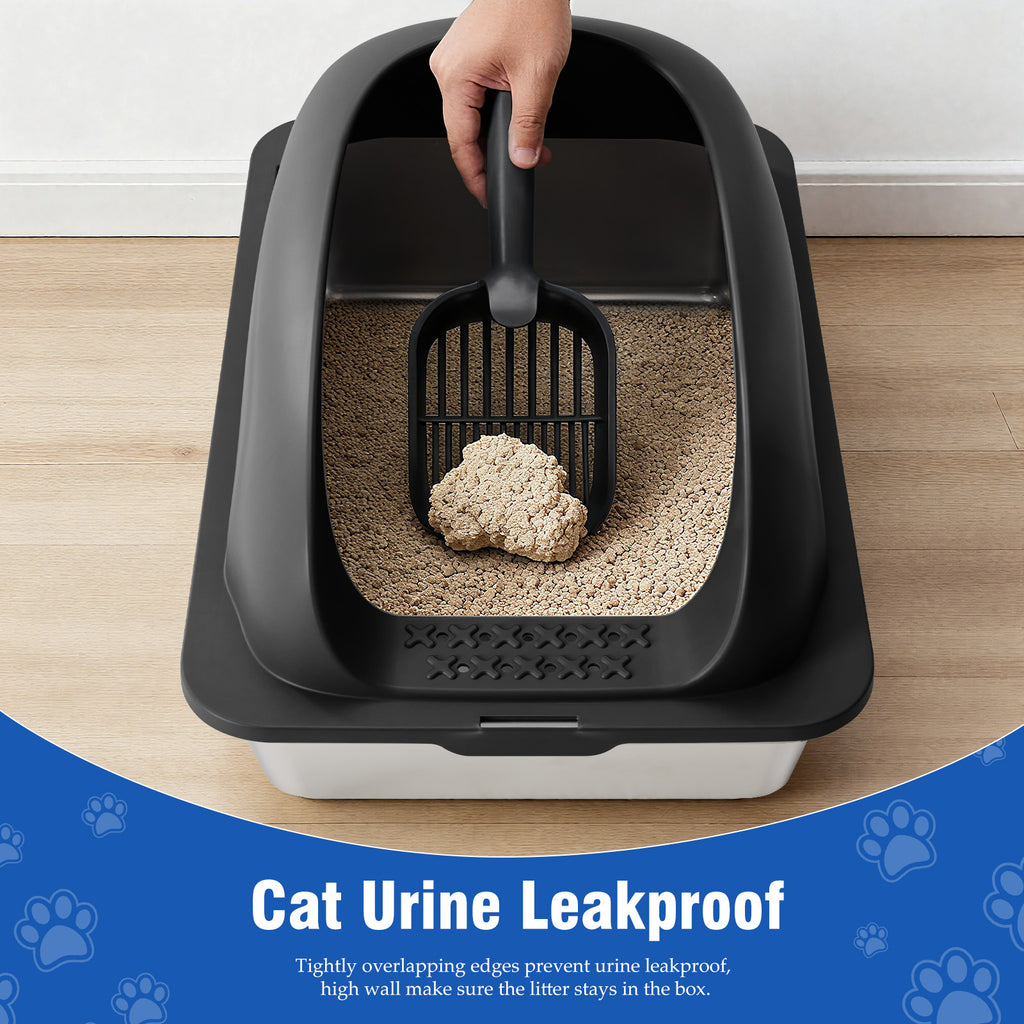Stainless Steel Cat Litter Box With Lid For Large Cats – view 11