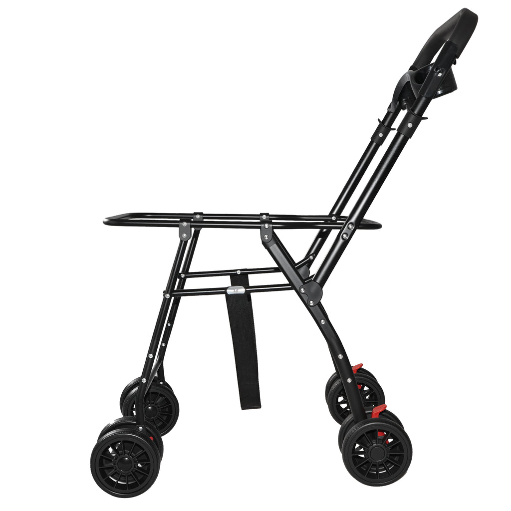 Pet Stroller with Foldable Design and Shockproof Wheels