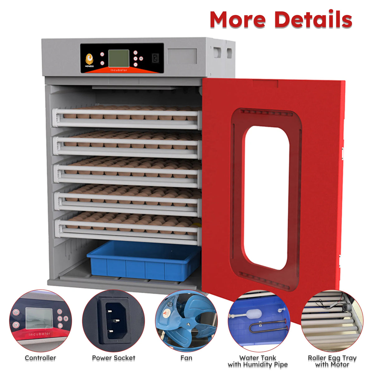 400-Egg Poultry Incubator with Auto-Turning & Digital Control – view 9