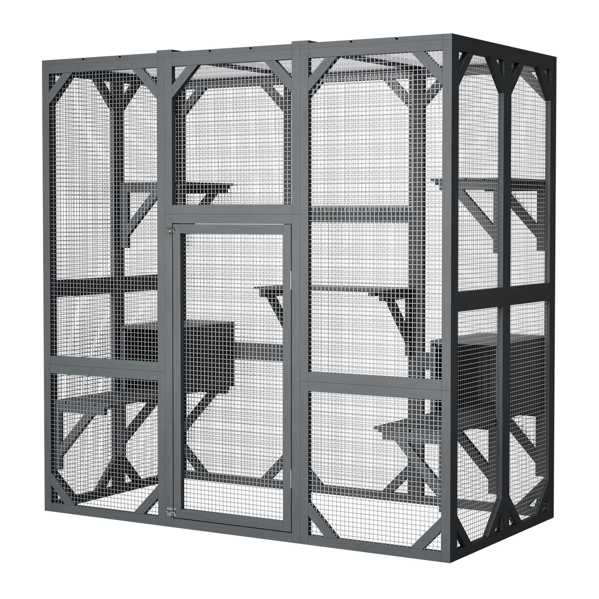 71" Outdoor Cat Enclosure with Waterproof Roof – view 12