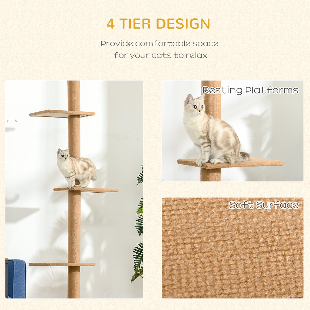 Floor-to-Ceiling Cat Tree with Scratching Posts – view 9