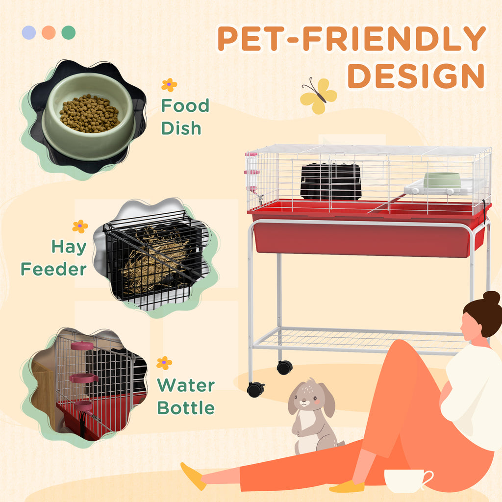 Two-Story Small Animal Cage with Removable Stand and Wheels – view 7