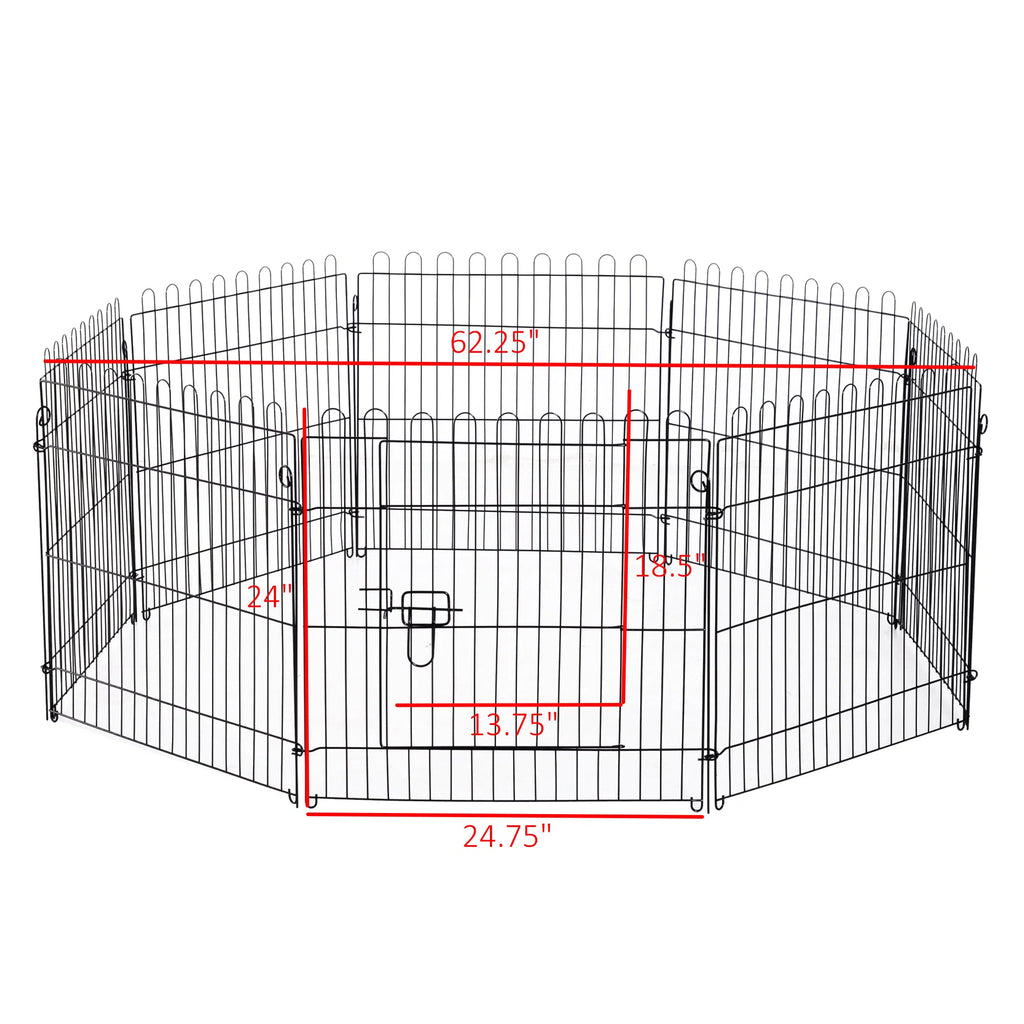 24-Inch 8-Panel Dog Playpen for Safe Outdoor Exercise – view 7
