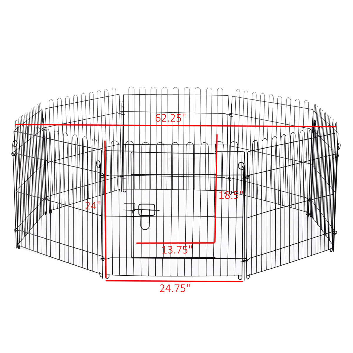 24-Inch 8-Panel Dog Playpen for Safe Outdoor Exercise – view 7