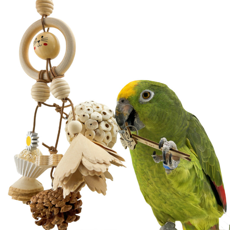 Natural Rice Paper Plant Pith Ball Safe Parrot Chewing Gnawing Toy – view 8