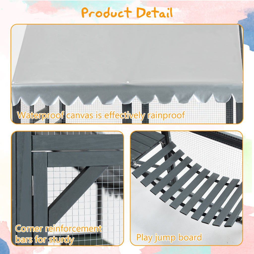 Large Outdoor Cat House with Cozy Resting Areas – view 8