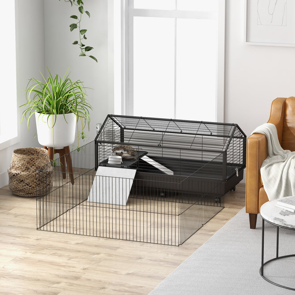 Small Animal Playpen Cage with Rolling Caster and Water Bottle – view 7