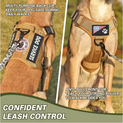 Tactical Service Dog Harness Vest for Large Dogs – view 8
