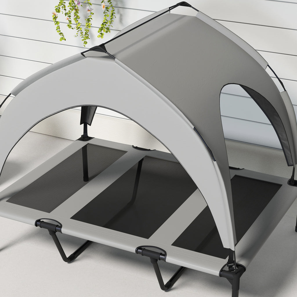 Elevated Dog Bed with Canopy for Outdoor Comfort – view 9
