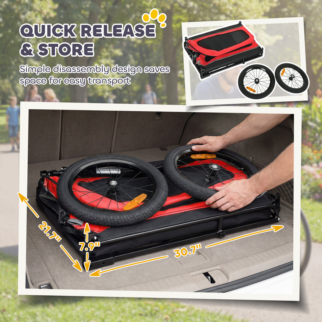 Dog Bike Trailer for Small & Medium Dogs with Ramp – view 7