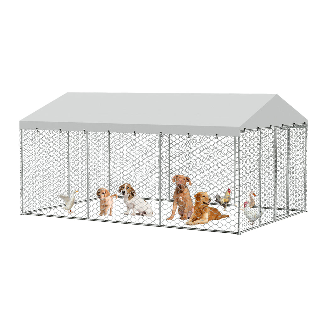 Large Outdoor Dog Kennel with Canopy for All-Weather Use – view 8