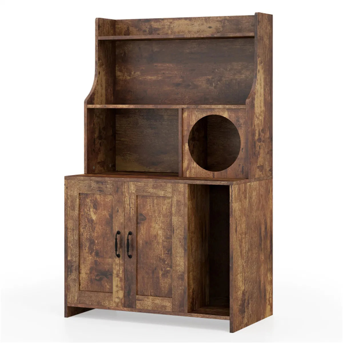 Wooden Cat Litter Box Enclosure with Storage – view 10
