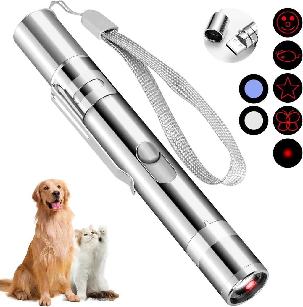 7-in-1 USB Cat Laser Toy – Rechargeable Interactive Pet Teaser
