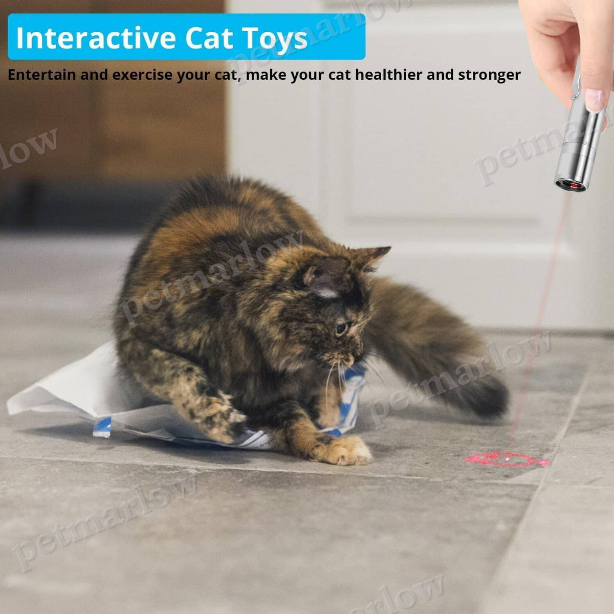 7-in-1 USB Cat Laser Toy – Rechargeable Interactive Pet Teaser – view 3