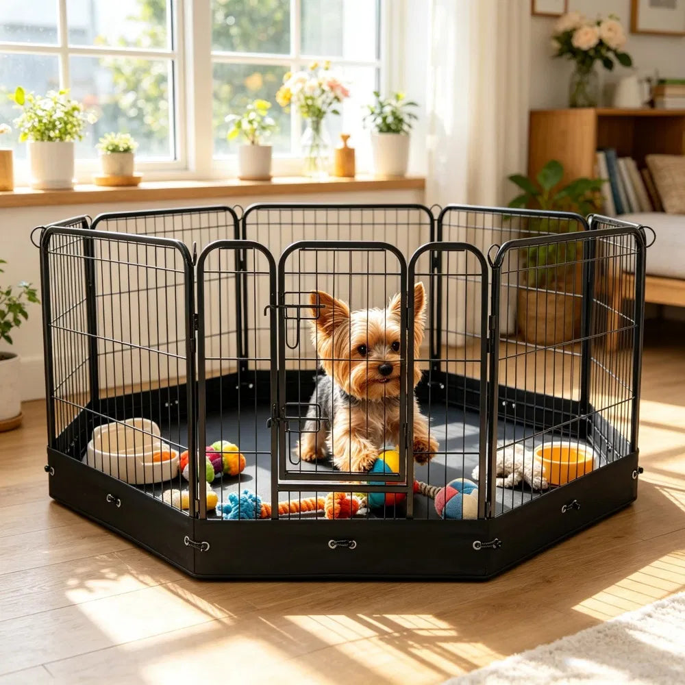 Dog Playpen for Small and Medium Pets with Waterproof Mat – view 7