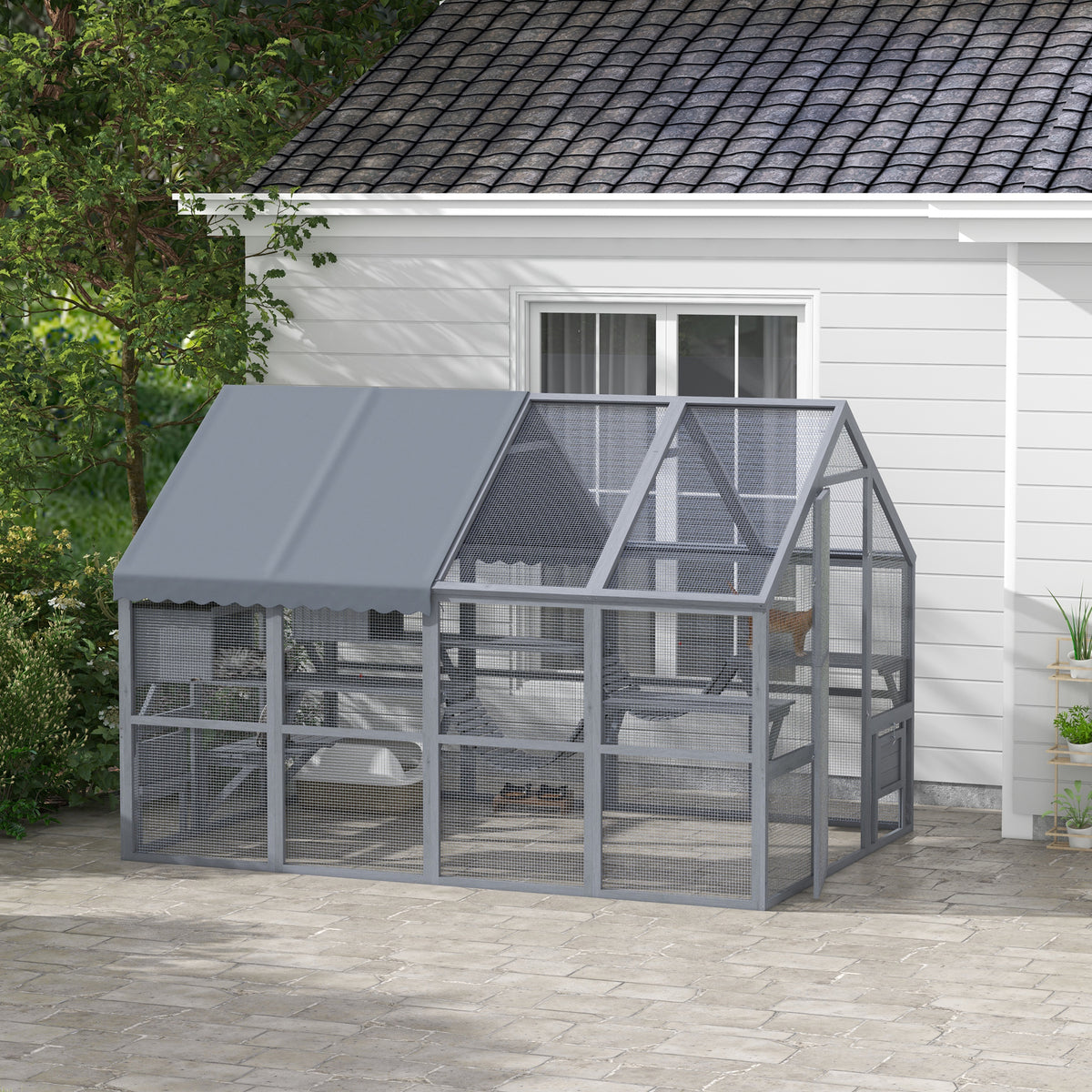 Wooden Catio Outdoor Cat Enclosure – view 8