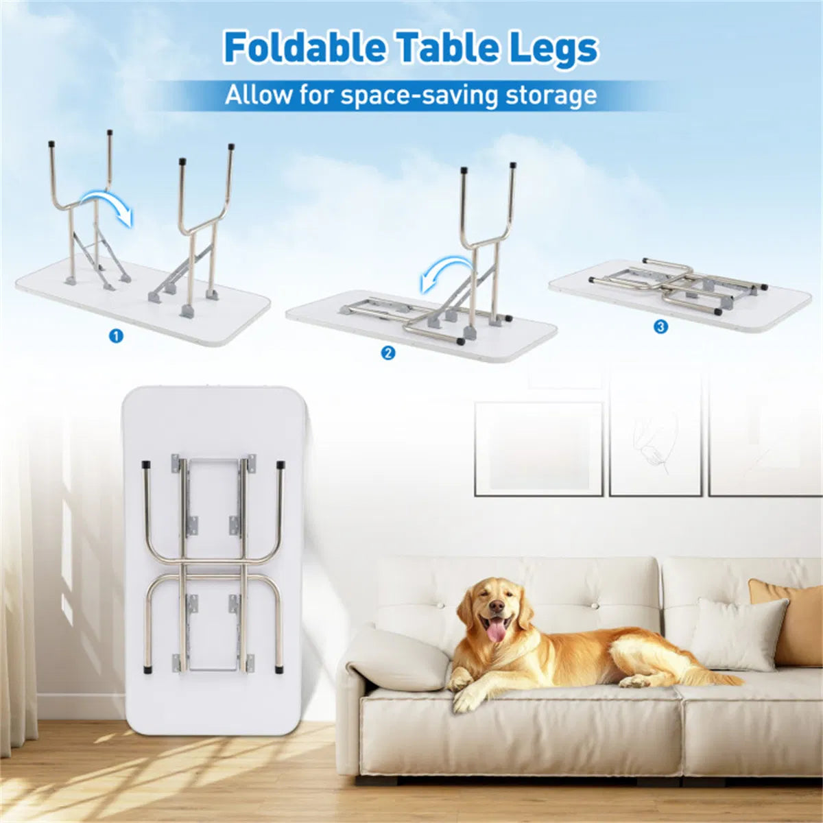 Foldable Pet Grooming Table with Adjustable Arms – view 9