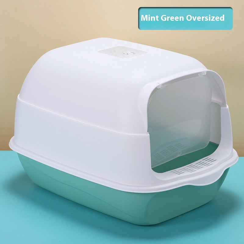 Oversized Fully Enclosed Cat Litter Box With Privacy Door – view 8