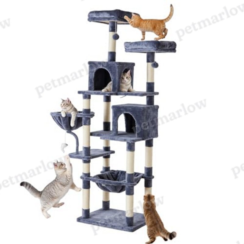 71-inch Cat Tree Tower with Hammock – view 2