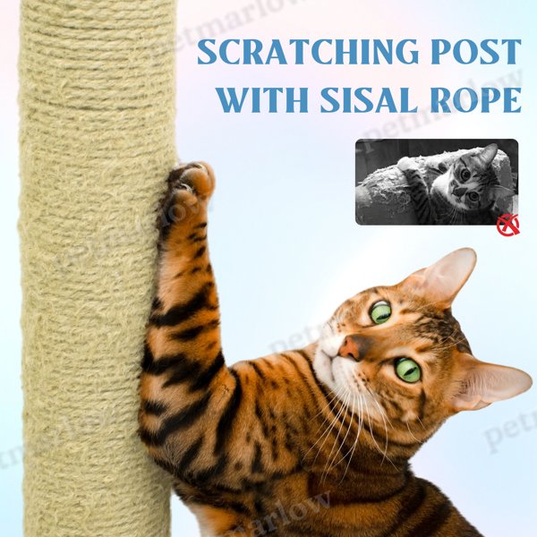 71 Inch Flower Cat Tree With Large Condo – view 4