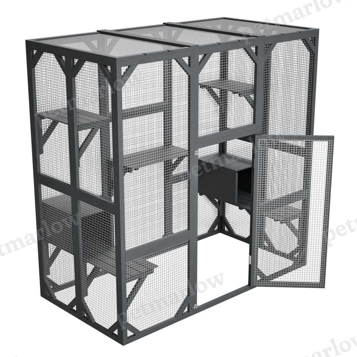 71" Outdoor Cat Enclosure with Waterproof Roof – view 3