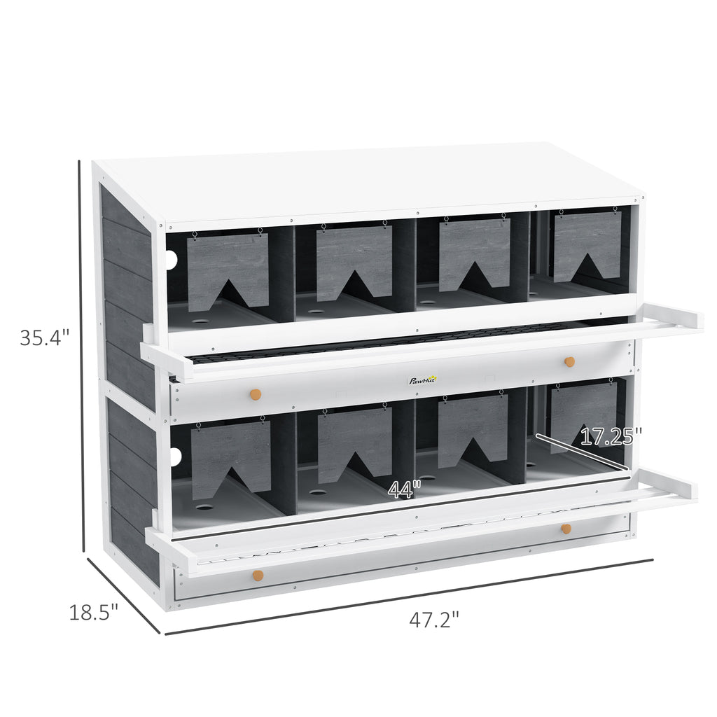 Chicken Nesting Box with Egg Collection Trays for Poultry – view 8