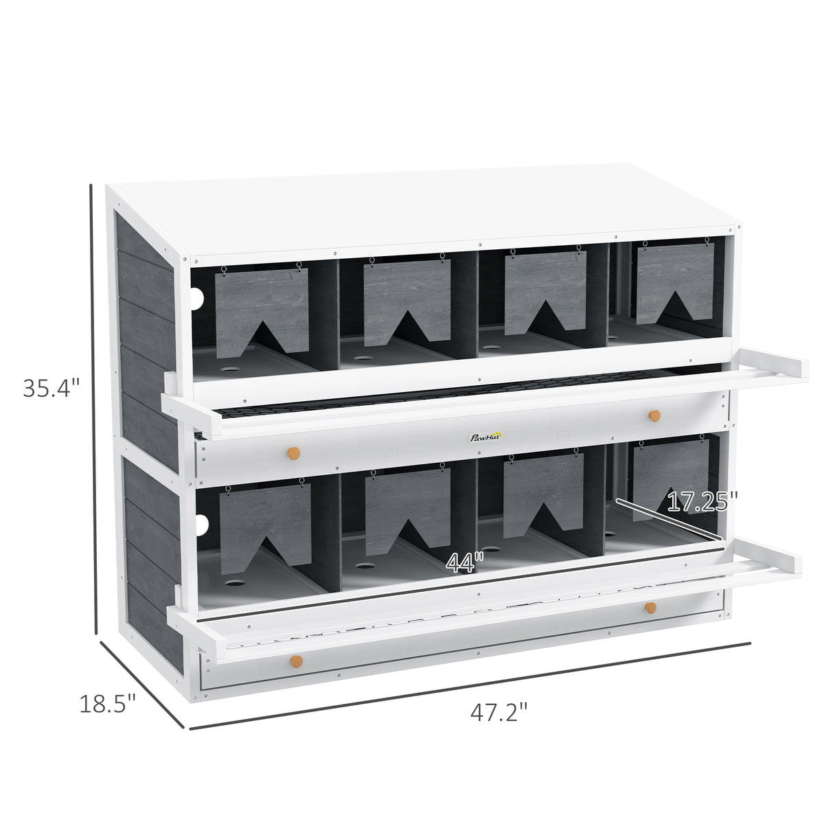 Chicken Nesting Box with Egg Collection Trays for Poultry – view 8