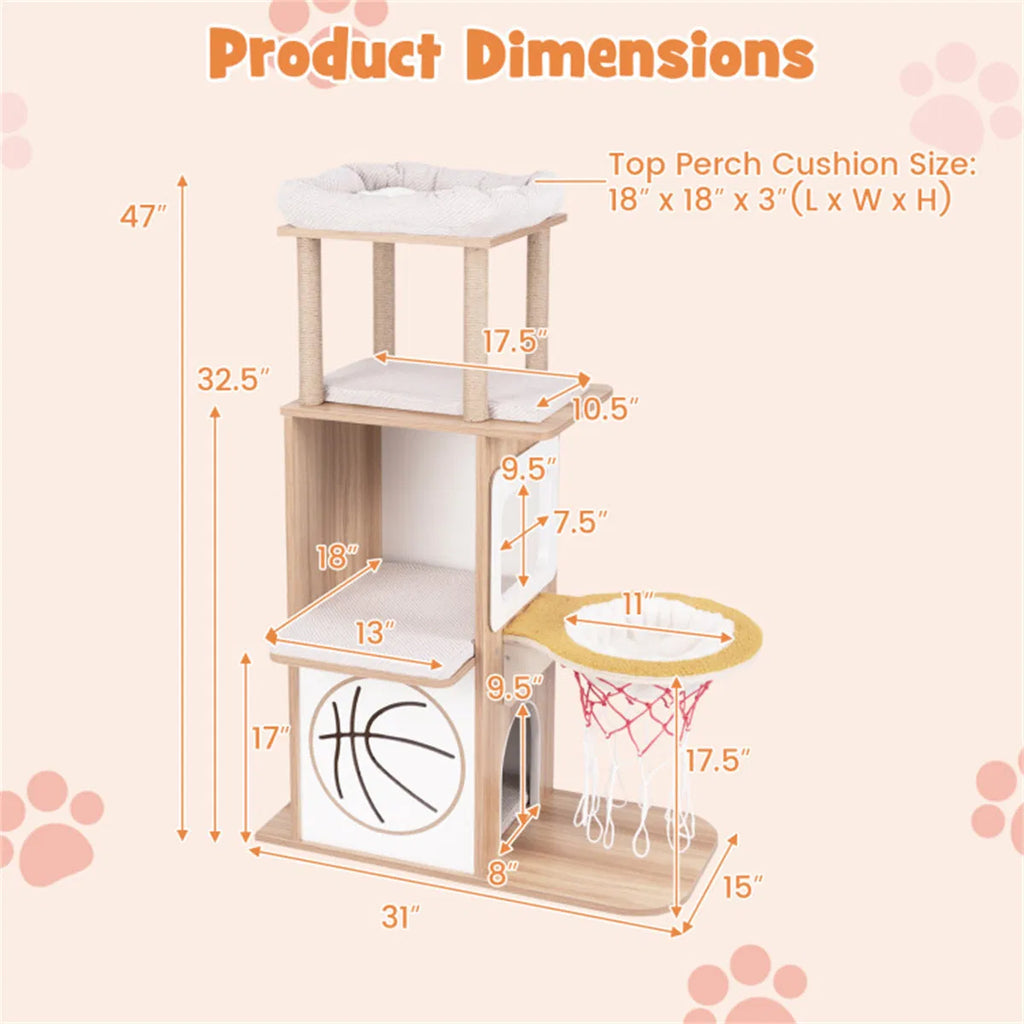 47 Inches Wooden Cat Condo – view 8