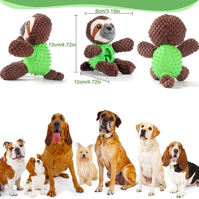 3-in-1 Dog Toy with Plush, Integrated Dental Cleaning Toy, and Treat Hideaway – view 7