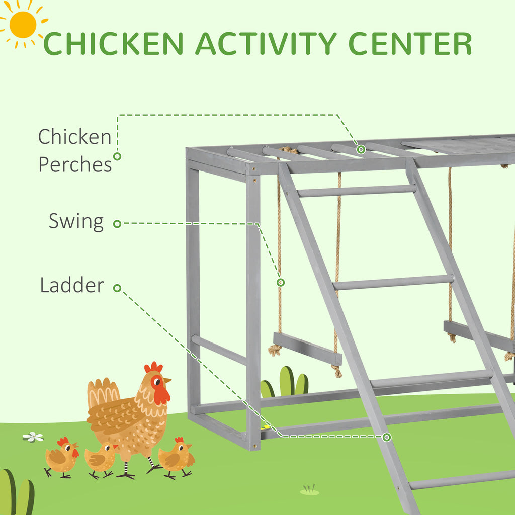 Chicken Activity Play Set with Swings and Ladder for 3–4 Birds – view 9