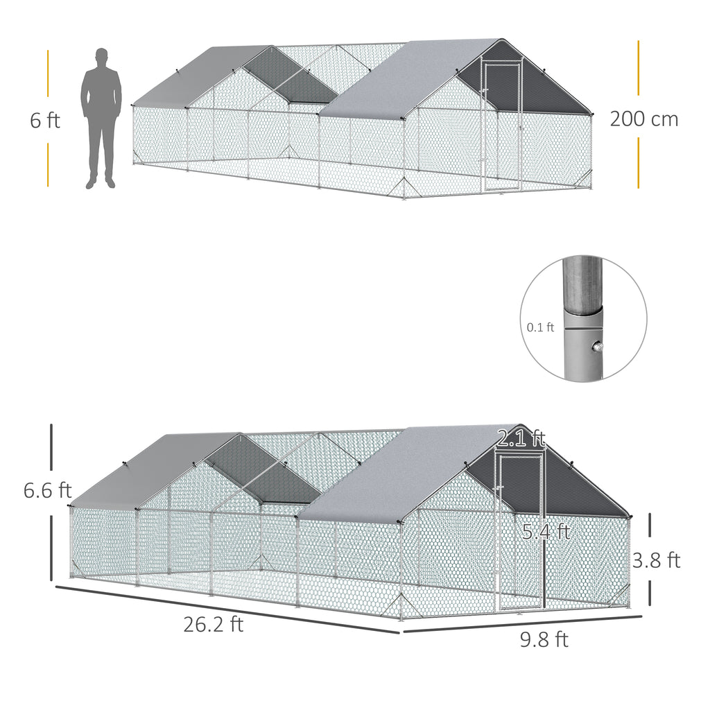 Large Chicken Coop with Waterproof Cover for Poultry – view 8