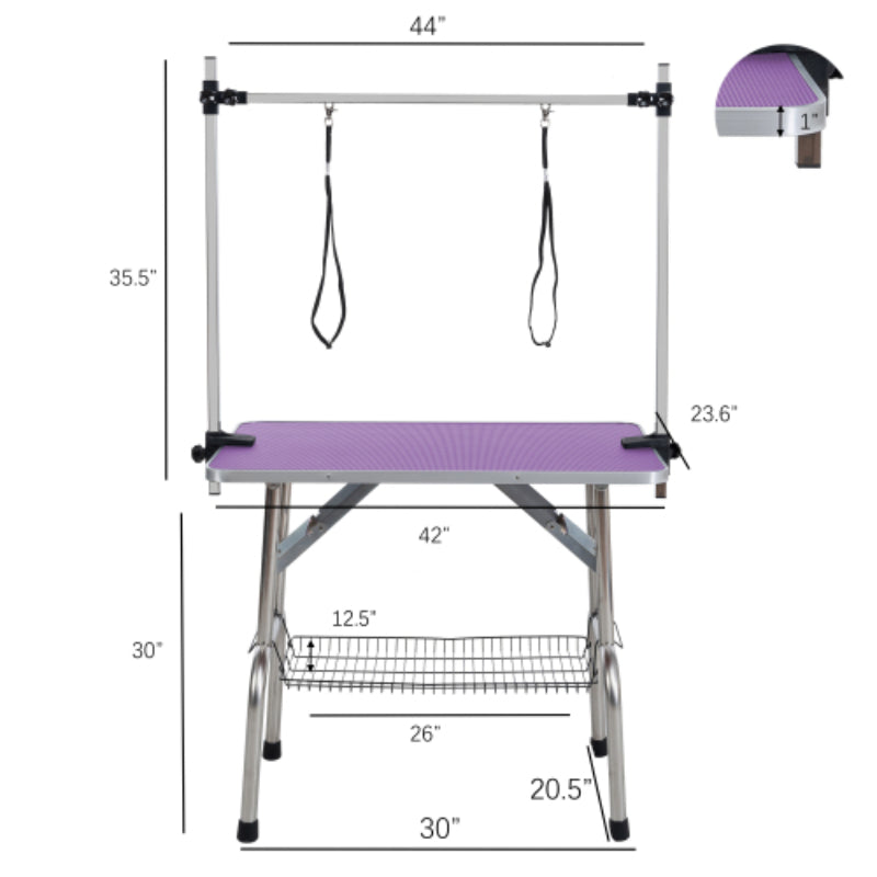 Dog Pet Grooming Table Stainless Steel Frame Rubber Pads – view 10
