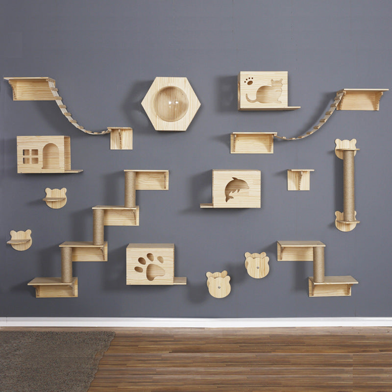 Cat climbing frame solid wood – view 22
