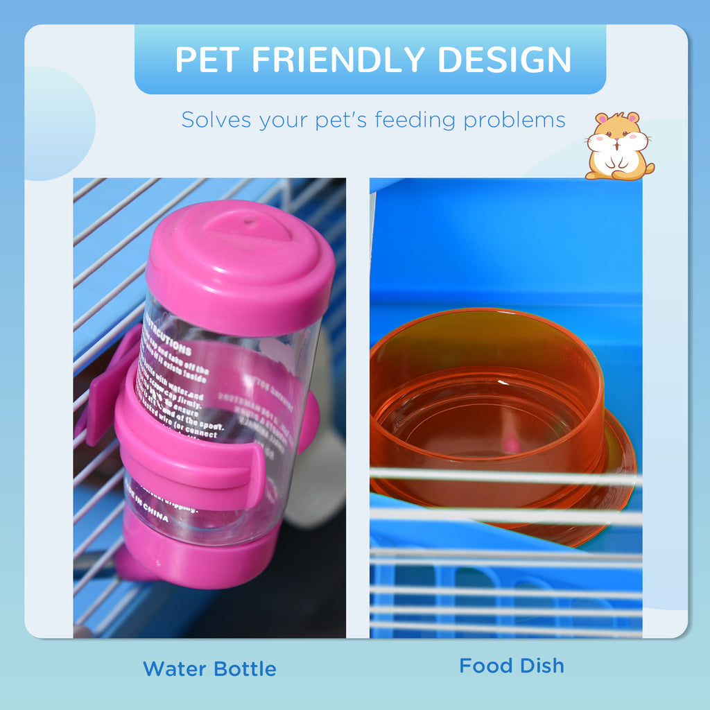2-Level Hamster Cage with Exercise Wheel and Play Tubes – view 7
