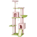 Flower Cat Tree with Scratching Post, Large Cat Tower – Pink / 500x280x620 mm