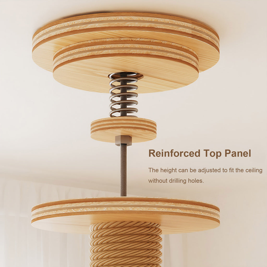 Floor to Ceiling Cat Tree with Scratching Post and Condo Bed – view 7