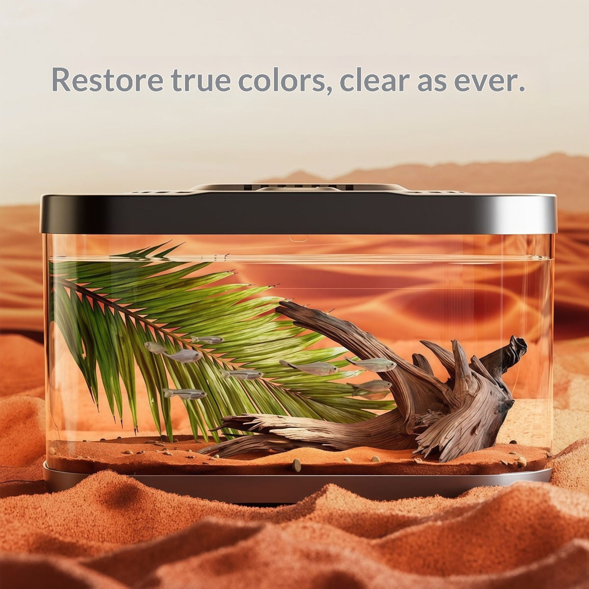 Transparent Plastic Fish Tank And Small Aquarium Decor – view 10