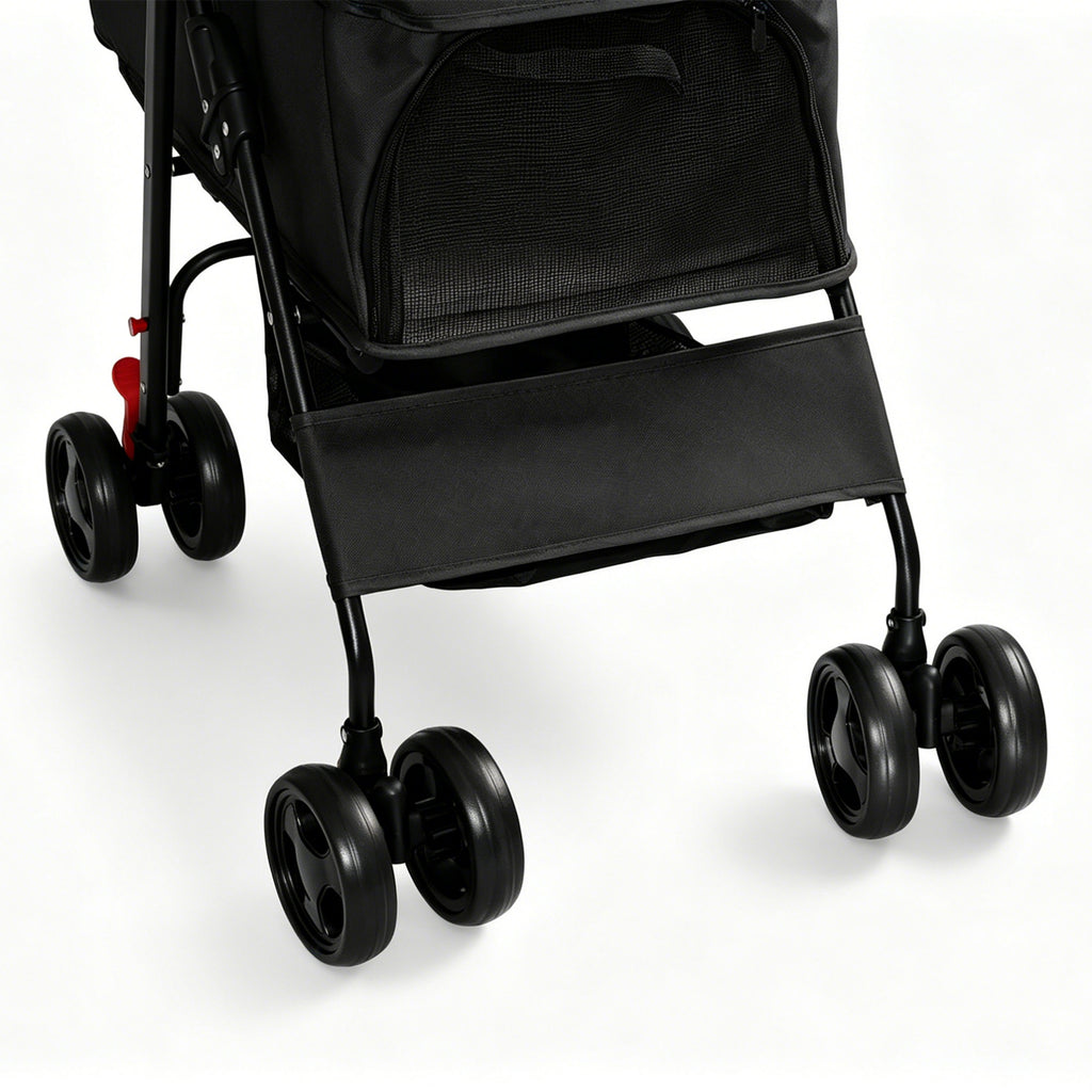 Foldable Pet Stroller for Small Dogs and Cats Up to 28 lbs