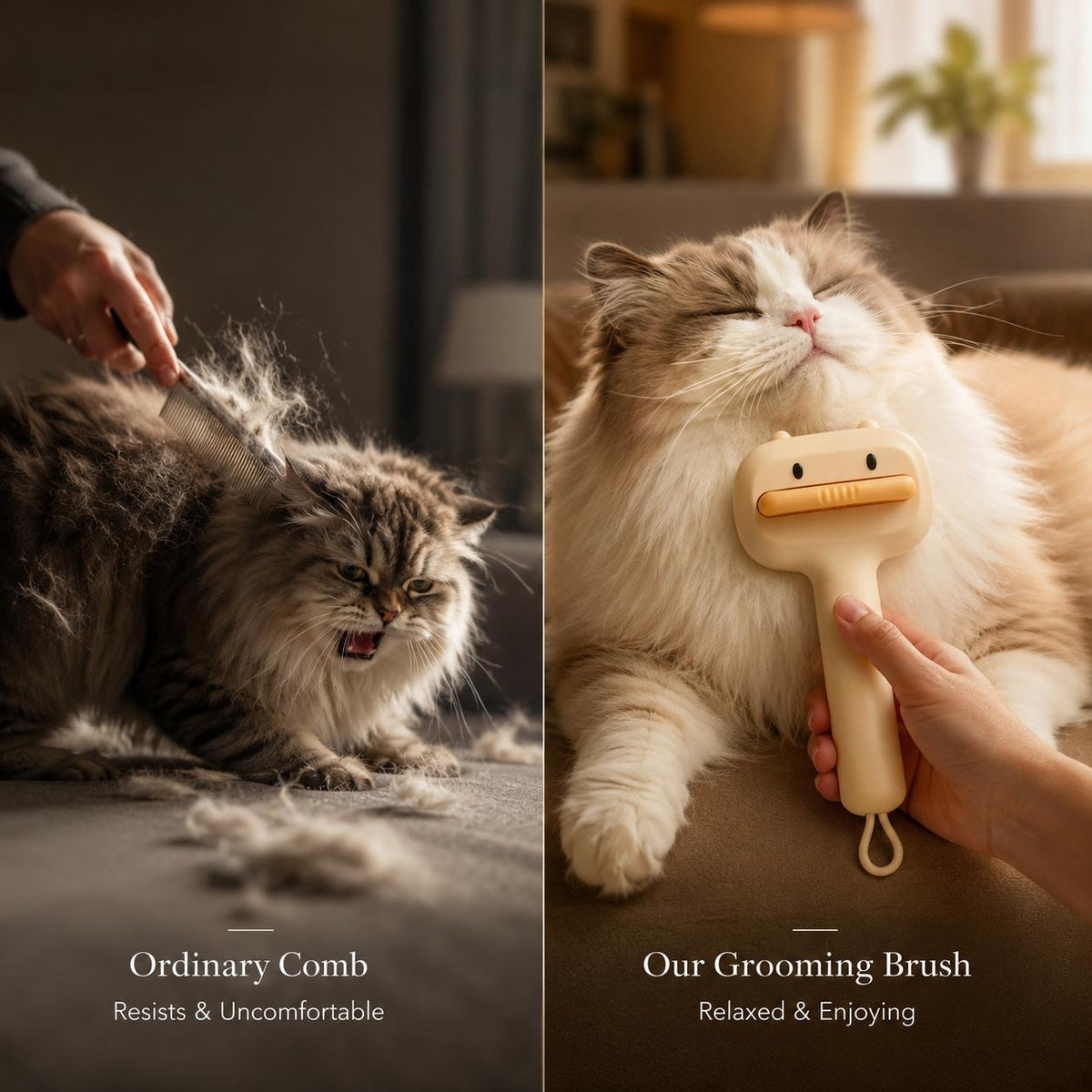 Self-Cleaning Cartoon Bear Pet Brush for Cats and Dogs – view 9