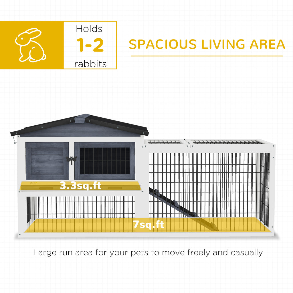Outdoor Rabbit Hutch with Openable Top for Small Animals – view 8